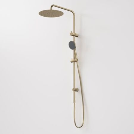 Caroma Urbane II Rail Shower 300mm Overhead Brushed Brass